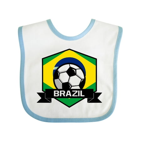 

Inktastic Soccer Brazil Flag Banner Gift Baby Boy or Baby Girl Bib