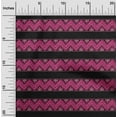 thumbnail image 1 of oneOone Viscose Jersey Fabric Floral & Chevron Block Print Fabric By Yard 60 Inch Wide, 1 of 1