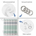 thumbnail image 4 of Farm Fruits Shower Curtain, Waterproof Shower Curtains for Bathroom, Watermelon Lemons Peach Green Grey Striped Washable Fabric Bathtub Curtain Set Bath Decor with 12 Hooks Stall 36"x72", 4 of 8