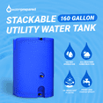 thumbnail image 4 of WaterPrepared 160 Gal Stackable Design Utility Water Tank with Cap (3 Pack), 4 of 8