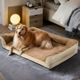 thumbnail image 3 of PayUSD Dog Bed for Large Medium Small Dogs Orthopedic Dog Sofa Bed Non Slip Pet Couch with Removable Washable Cover Supportive Egg Crate Foam S to XL, Khaki, 3 of 9