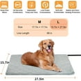 thumbnail image 3 of Pet Heating Pad for Cats & Dogs Indoor Outdoor, Warming Cat Heating Pad with Chew Resistant Cord, Adjustable Temperature and Time, Heated Pet Bed Mat Waterproof for Cats Dogs (Grey, 15.7'' × 27.6''), 3 of 7