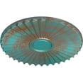 thumbnail image 3 of Ekena Millwork 19 3/4"OD x 1 3/8"P Shakuras Ceiling Medallion (For Canopies up to 5"), Hand-Painted Copper Green Patina, 3 of 5