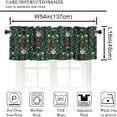 thumbnail image 6 of Christmas Kitchen Curtains Valance,Green Plant Xmas Balls Decor Short Drape for Living Room Farmhouse Window Treatment 1 Panel 54" W x 18" L Inch, 6 of 6