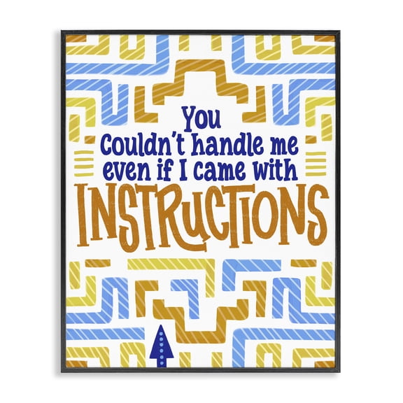 Stupell Industries Contemporary Funny Can't Handle Me Black Framed Giclee Art, 11 x 14, by Connie Summers