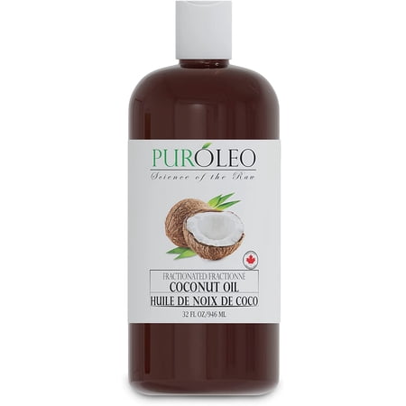 PUROLEO 100% Natural and odorless Fractionated Coconut Oil 32 Fl Oz