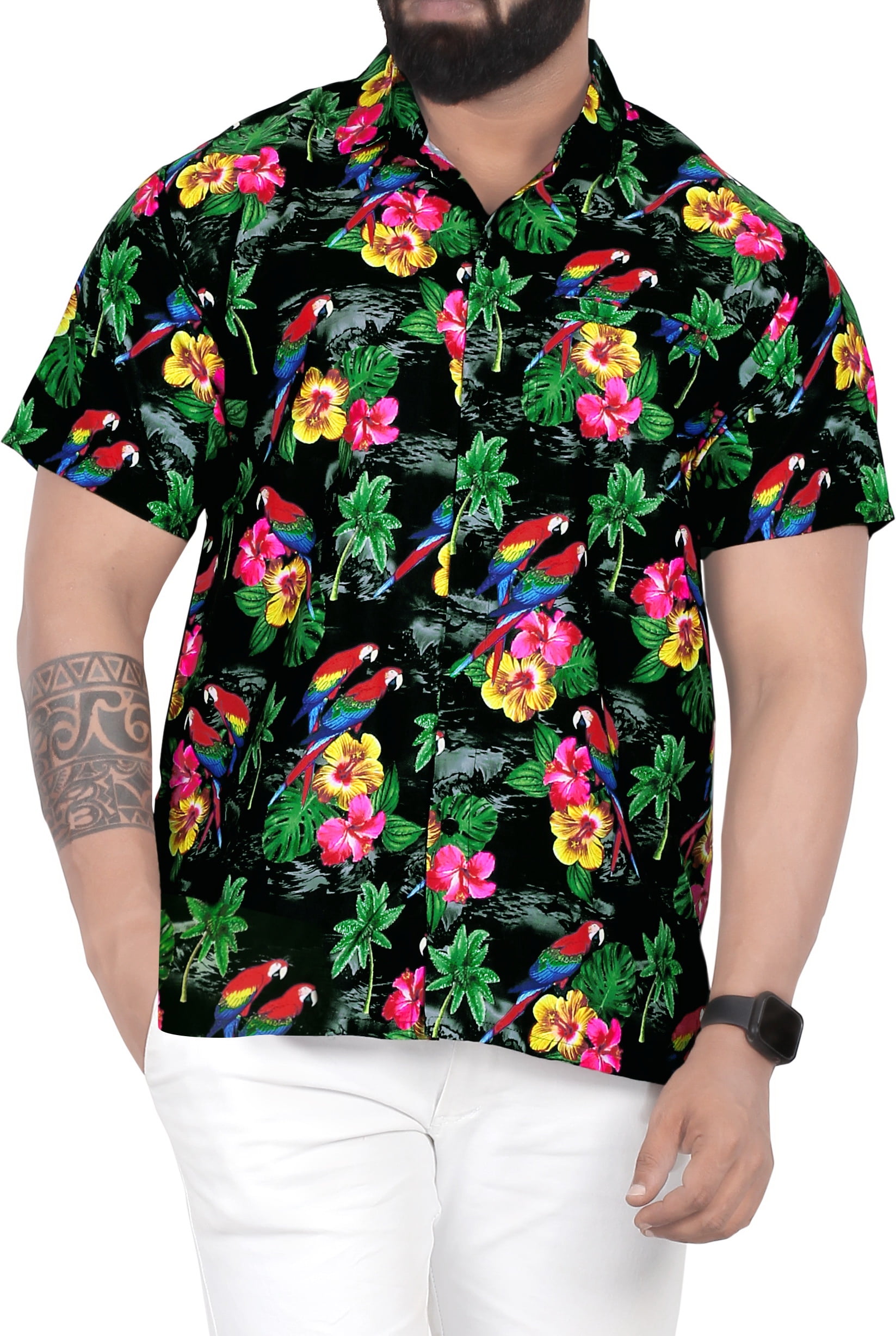 HAPPY BAY Mens 3D HD Wedding Beach Short Sleeve Casual Hawaiian Shirt