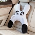 thumbnail image 4 of DLMCUH Car Sleeping Pillow,4‑7 Ages Purple Rabbit H‑Shape Cushion With Safety Belt Protector, Machine Washable Compressible Travel Gadget,for Vehicle Neck Back Relax Protection, 4 of 5