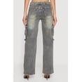 thumbnail image 4 of Women's VIP Acid Wash Straight Leg Utility Jeans, 4 of 4