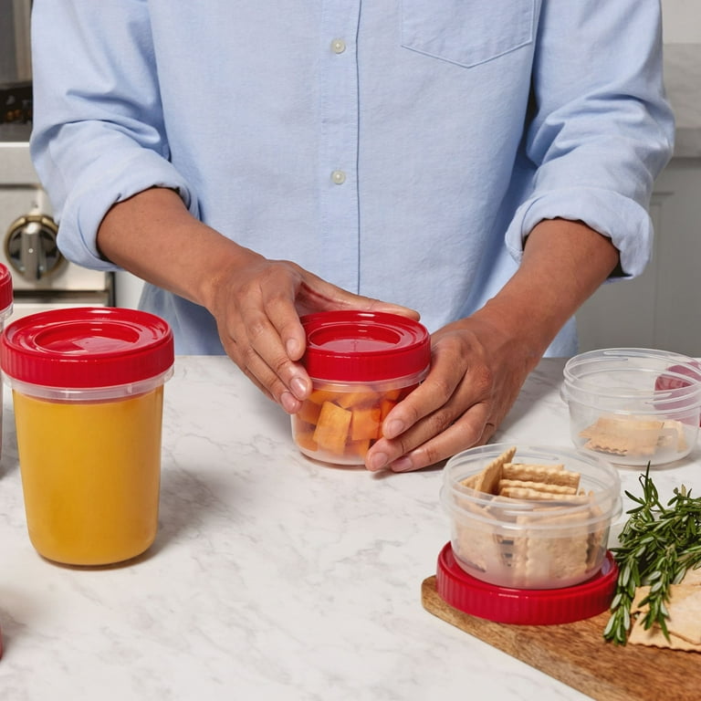 Rubbermaid TakeAlongs Food Storage Containers, 12 Piece Set, Red