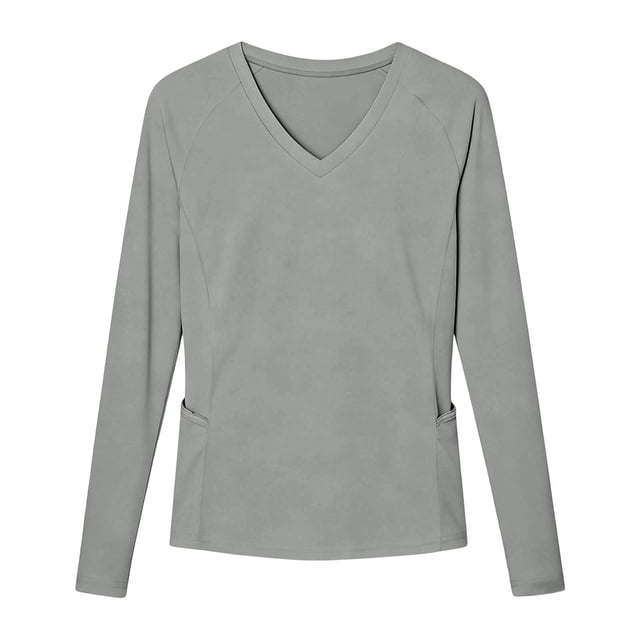 Pounoo Women's Sun Protection Tops V Neck Long Sleeve Side Ruched UV Protection Shirts Casual Lightweight Tunics Gift
