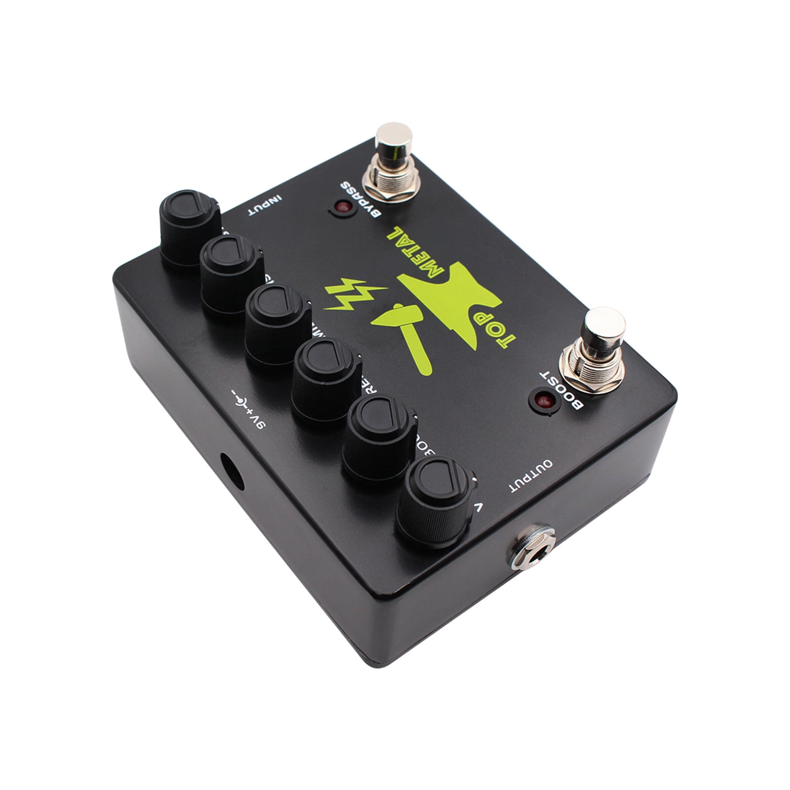 Rupoun Heavy Metal Boost Guitar Pedal Top Effects Stompbox with 3 Band EQ Mid Focus for Punchy Bass Crisp Highs Wide Distortion Range Electric Guitar Effects Pedal for Live Performance