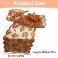 thumbnail image 2 of Festival Table Flag Runner - Knitted Golden Maple Lace Rectangular Tablecloth for Seasonal Decor - Elegant Thanksgiving Table Cover with Warm Fall Maple Design - Premium Lace Border Table Topper, 2 of 7