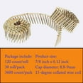 thumbnail image 3 of waltyotur 3600 Count Electro Galvanized Coil Roofing Nails 15-Degree Wire Weld Coiled Roofing Nails 7/8 Inch, 0.12 Inch Ring Shank, Large Cap Coil Roofing Nails, Cap Warp 8.8-9mm, 3 of 6