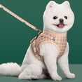 thumbnail image 6 of Small Dog Harness and Leash Set Reflective Mesh Dog Vest Harness Extra Small Pink Checkered Plaid Harness for Small Dogs Puppy Walking Harness and Leash Set for Small Puppies, 6 of 8