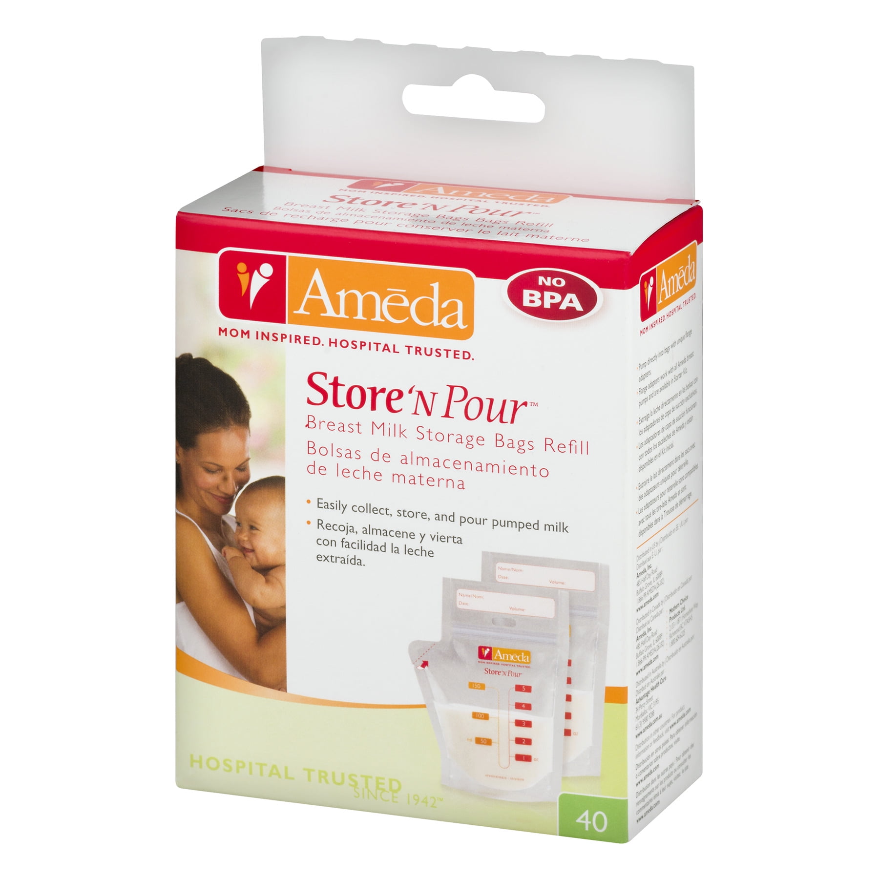 Ameda N Pour T Milk Storage Bags Refill 40 Ct40 0 Ct