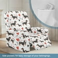thumbnail image 4 of Renewold Dachshund Heart Oversized Recliner Cover Stay in Place Dog Pattern Lazy Boy Recliner Chair Cover 4 Pieces Washable Reclining Seat Cover for Home Living Room Decoration, 4 of 8