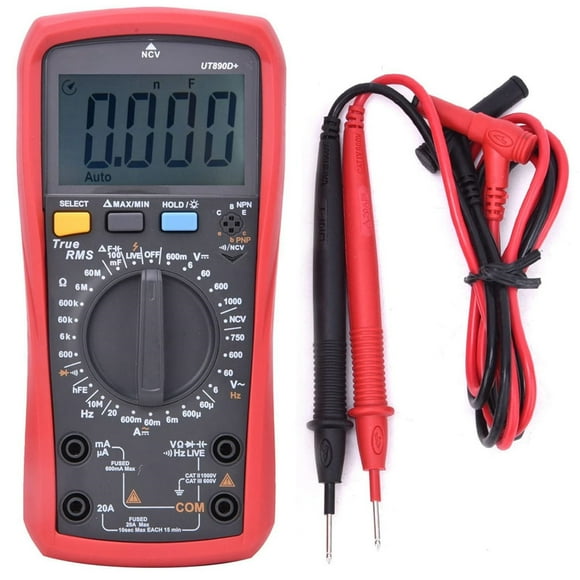 Multimètre Numérique UT890D+, Haute Précision Multifonctionnel Électricien, Tension AC/DC/courant/résistance/fusible Soufflé Alarme/arrêt/fréquence/mètre Unique en Direct