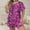 *Hot Pink, variant on Women's Plus Size Polka Dot Pajama Set, Short Sleeve Crew Neck Top and Shorts Loungewear for Summer Blue,Women's Plus XXL