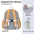 thumbnail image 5 of Yellow Puppy Dog Food Footprints Backpack for School,Cute School Bag,Schoolbag with Adjustable Shoulder Straps & Padded Back,13.4"x11"x4.7", 5 of 6