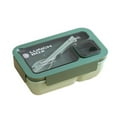 thumbnail image 2 of AMERTEER 850/1100ML Lunch Box Dust-proof Lid Compartment Design Students Portable Bento Case with Spoon Chopsticks Daily Use, 2 of 8