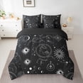 thumbnail image 2 of Castle Fairy Sun Moon Stars Twin Bedding Sets 7-Piece for Teens Adults,Starry Sky Bedding Comforter Set Microfiber,Black White Breathable Sheet Sets,Lightweight Room Decor,Reversible, 2 of 8