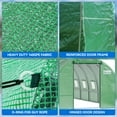 thumbnail image 5 of Dextrus 44x10x7ft Conservatory Ultra Spacious Robust 4 Entryways Open-air Horticultural Structures 24 Vents Walk-in Tunnel Plant Nursery Enhanced Zinc-Coated Steel Structure for Backyard, Green, 5 of 5
