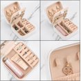 thumbnail image 6 of Travel Jewelry Box With Mirror, Portable Jewelry organizer Display Storage Box for Earrings Rings Necklaces, Jewelry ase for female Girls (White), 6 of 7