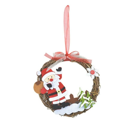 

Basket Case Glass Ornament Christmas Series Rattan Pendant Christmas Circle Rattan Pendant Garland For Closet Doors And Windows Garland with Lights Decorations