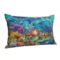 thumbnail image 2 of Kll Sea World Pillow Covers Envelope Closure,Super Soft And Cozy Fuzzy Fleece Pillow Case Cover 16"X24", 2 of 9
