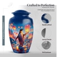 thumbnail image 2 of MUKTIVE Penguin Memorial Burial Urns for Adult Ashes Mother & Father, Blue Cremation Funeral Urn for Ashes for Male & Female, Large Sky lantern Urns for Adult Teenager, 10 Inch, 2 of 7