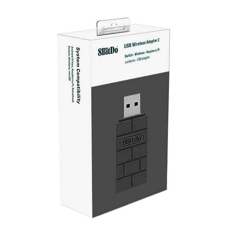 8Bitdo Wireless USB Adapter 2 for Switch/Switch OLED, Windows Mac &  Raspberry Pi