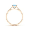 thumbnail image 2 of ANGARA Natural Prong-Set Cushion 1.2 ct Aquamarine Solitaire Ring in 14K Rose Gold for Women (Size-8x6mm) | March Birthstone, Birthday, Anniversary, Jewelry Gift for Women | Natural Aquamarine Ring, 2 of 9