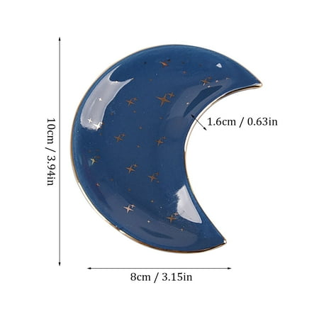 

wendunide home textiles Small Moon Storage Tray Ceramic Storage Tray Simples And Compact Ceramics B