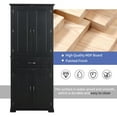 thumbnail image 5 of DEALTOPS Tall Storage Cabinet with Spacious Storage, Wide Cabinet with Storage Racks, Black, 5 of 8