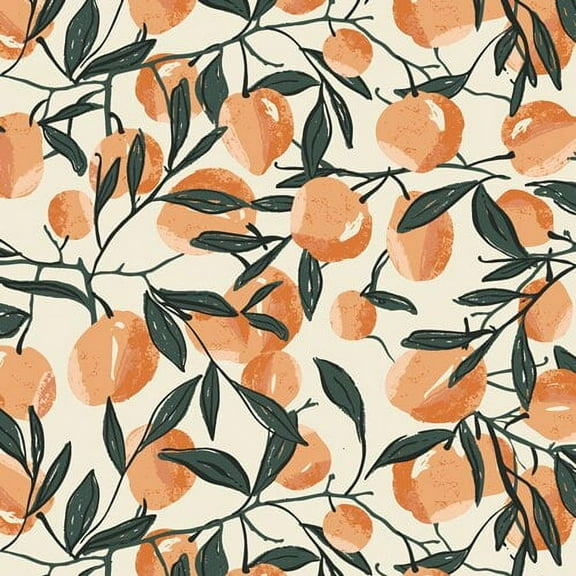 9" Cotton Sewing & Craft Fabric 1/4 yd Pre-cut, Orange Peach