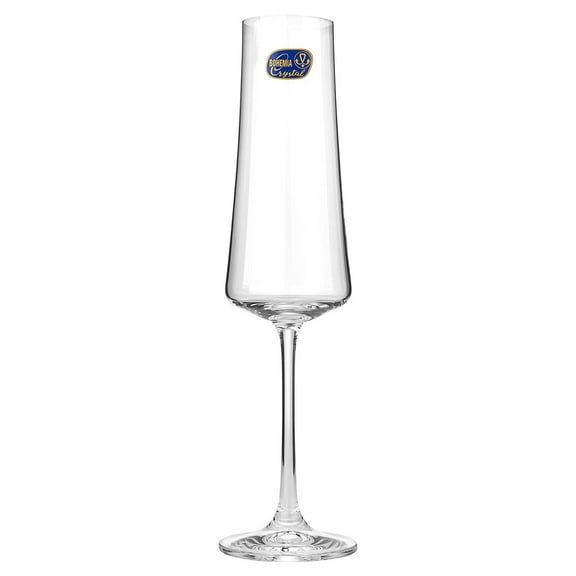 Elegant and Modern Xtra Design Luxury Decorative Champagne Glassware Set for Hosting Parties and Events - 7 oz, White Wine Goblet, Set of 6