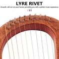 thumbnail image 2 of 20 Pcs Lyre Harp Tuning Pin Nails with 20 Pcs Rivets Set for Lyre Harp Small Harp Musical Stringed Instrument,20 x String Pin Nails 20 x Rivet,Silver & Gold, 2 of 8