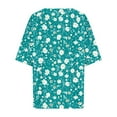 thumbnail image 4 of Xdegoge Short Sleeve Womens Tops Plus Size V Neck T Shirt Floral Printed Summer Tunic Tops Oversized Loose Fit Boho Blouses, 4 of 5