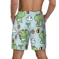 thumbnail image 4 of Goofa Cute Floral Frog Printed Men's Swim Trunks Board Shorts Quick Dry Mens Swimming Trunks with Compression Liner,Breathable Fit Hawaii Beach Shorts-Large, 4 of 9