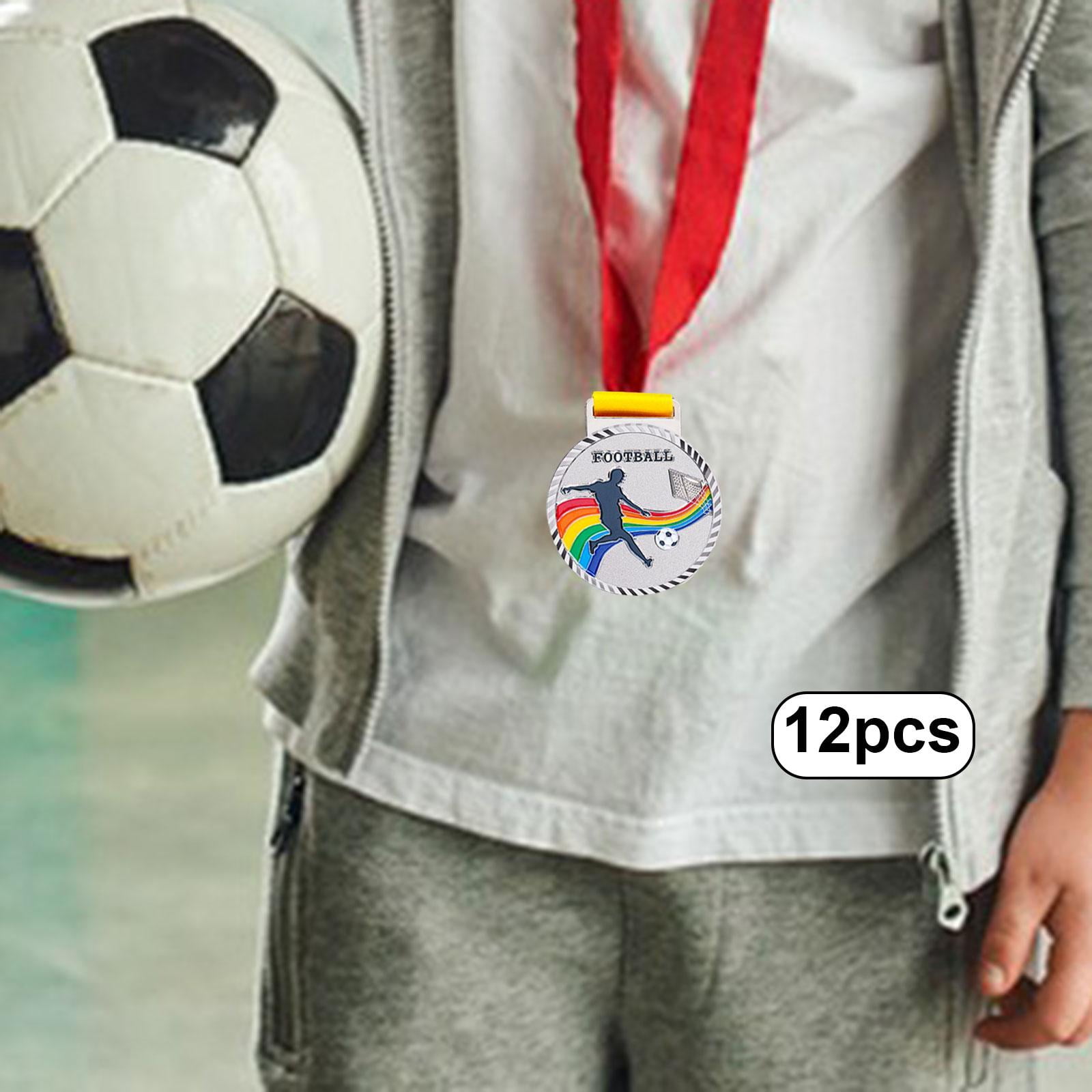 Abbraccia 12x Soccer Medals for Awards Party Favors Participation Awards Prizes Awards Winner Medals for Sports Day Match Spelling Bees medal
