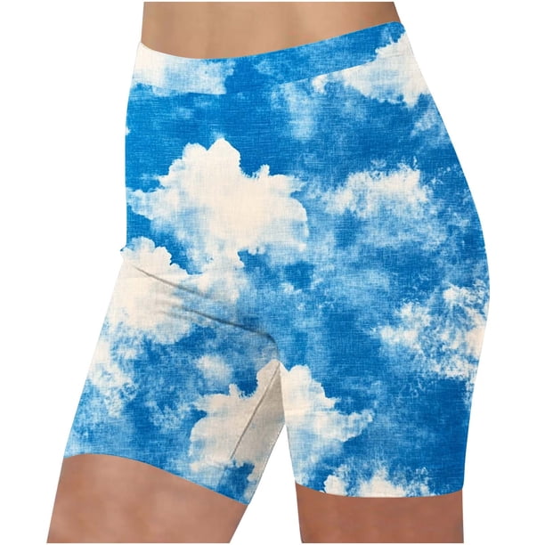 Yoga Capri Pantalones Mujeres de Moda Impreso, Ligero Poliéster Cómodo para el Hogar Diario