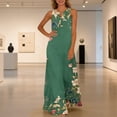 thumbnail image 2 of Fewfanhot Spring Dresses for Women Summer Dresses Maxi Dress V Neck Sleeveless Beach Vacation Sundress Casual Split Long Dress, 2 of 8
