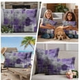 thumbnail image 4 of Purple Grey Outdoor Pillow Covers 16x16 Set of 2,Waterproof Patio Throw Pillowcase Protectors,Modern Oil Painted Abstract Art Aesthetics Decorative Pillow Shams Cushion Covers for Seat Bed Couch Sofa, 4 of 8