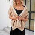 thumbnail image 6 of HJYCHN Elegant Women's Wedding Shawl Long Stole Wrap Scarf for Bridal Attire and Beige One Size, 6 of 9