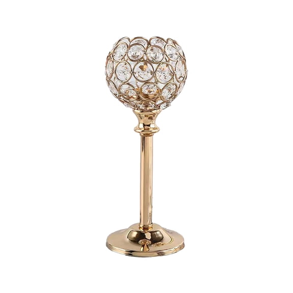 Crystal Ball Candle Holders, Elegant Gold & Silver Candlesticks, Decorative Tealight Holders for Wedding, Party, Home, Dining Table, Living Room, Bedroom, Thanksgiving, Anniversary Home Decor