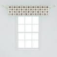 thumbnail image 2 of Ambesonne Geometric Valance Pack of 2, Minimal Teardrop Shapes, 54"X12", Pale Tan and Charcoal Grey, 2 of 4