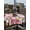 White Light Pink Cherry Pink, variant on Outdoor Tablecloth with Umbrella Hole and Zipper, Valentine's Day Rectangle Table Cloth 52x70 Inch Waterproof Tablecloth, Roses Flowers Pink Stripes Country Picnic Table Cover for Patio Camping