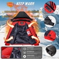 thumbnail image 7 of TACVASEN Men's Winter Waterproof Ski Jackets with Hooded Windproof Fleece Warm Snow Coat with Multi-Pockets For Hiking and Snowboarding Red L, 7 of 7