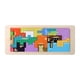 thumbnail image 1 of Rompecabezas de madera juguetes forma de color tema animal cognitivo para niños niñas juguete Montessori, 1 of 9